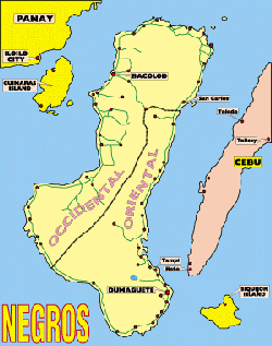 Negros island map Philippines, Negros island resorts hotels tour packages, holidays gu